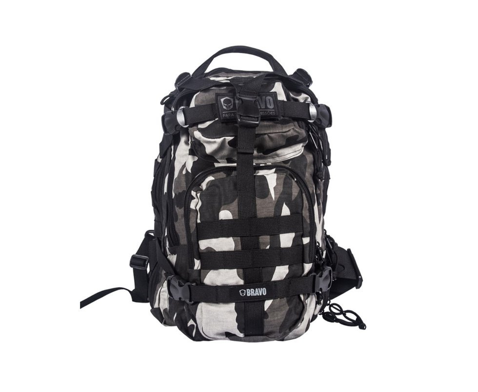Mochila Tática Modular 3d Camuflado Urbano - Bravo Militar