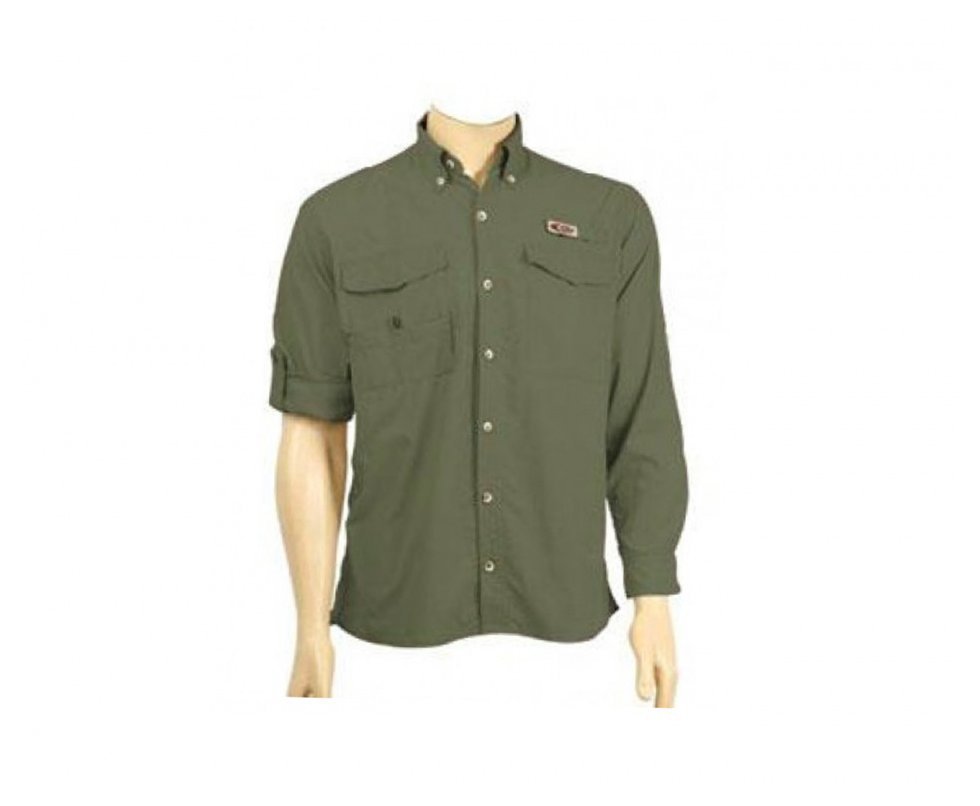 Camisa De Pesca Siena Cardume Adventure Proteção Uva E Uvb Verde Musgo - P